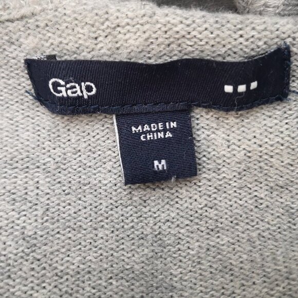 Gap Men's Size Medium Grey Hoodie with Drawstring Hood & Kangaroo Pocket - Picture 3 of 8